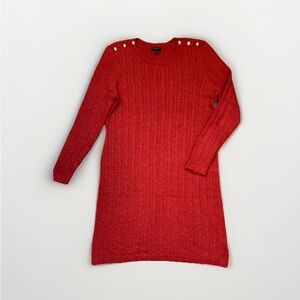 Talbots Red Long Sleeve Dress